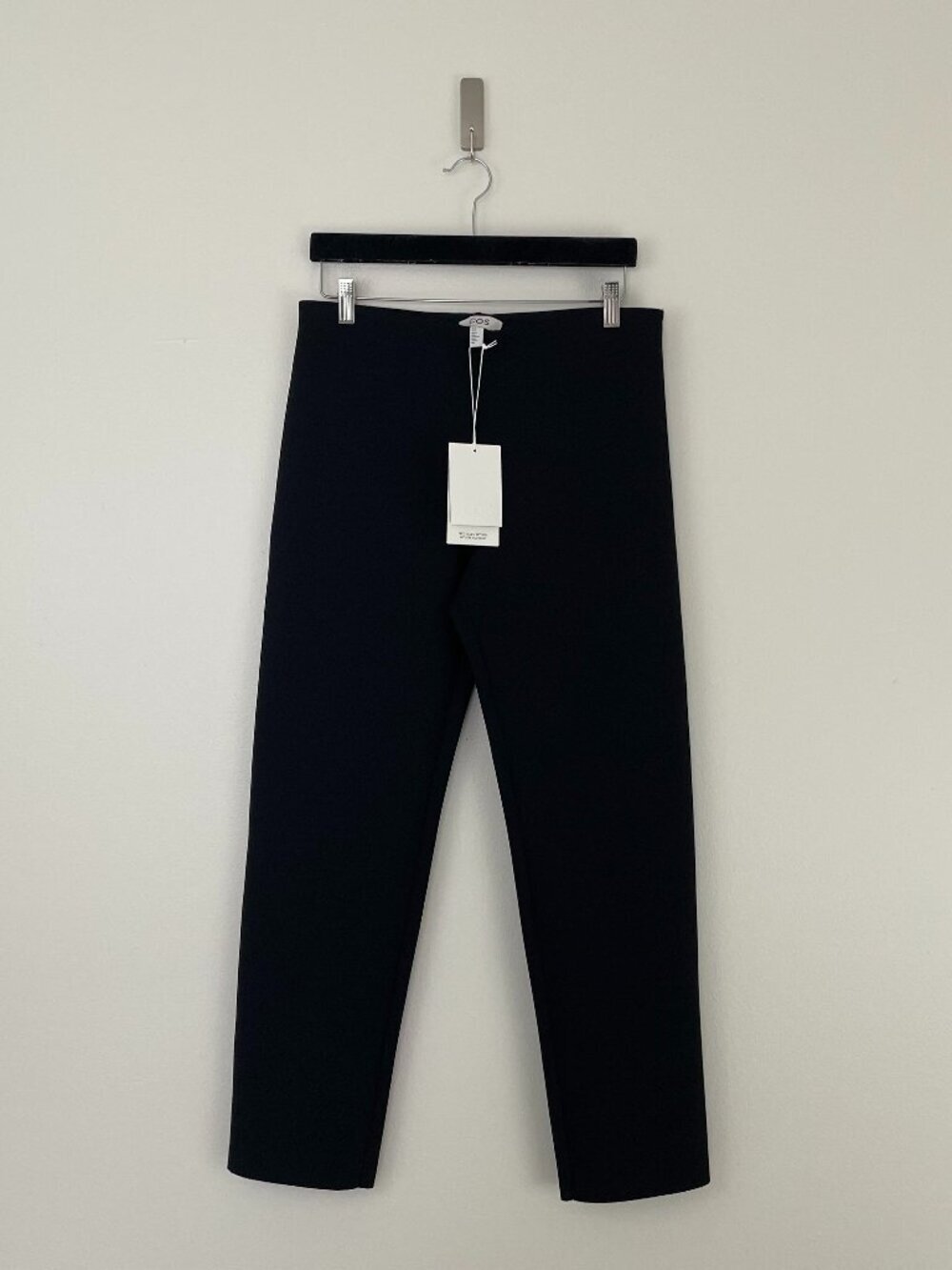 COS Black Pull On Slim Straight Scuba Ankle Pants Size Medium